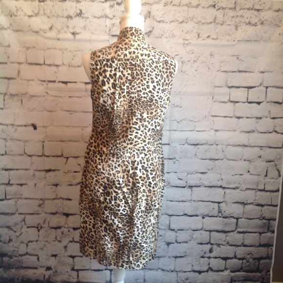 Chicos cheetah sleeveless dress size 8 (Chico's 1) - Picture 3 of 4